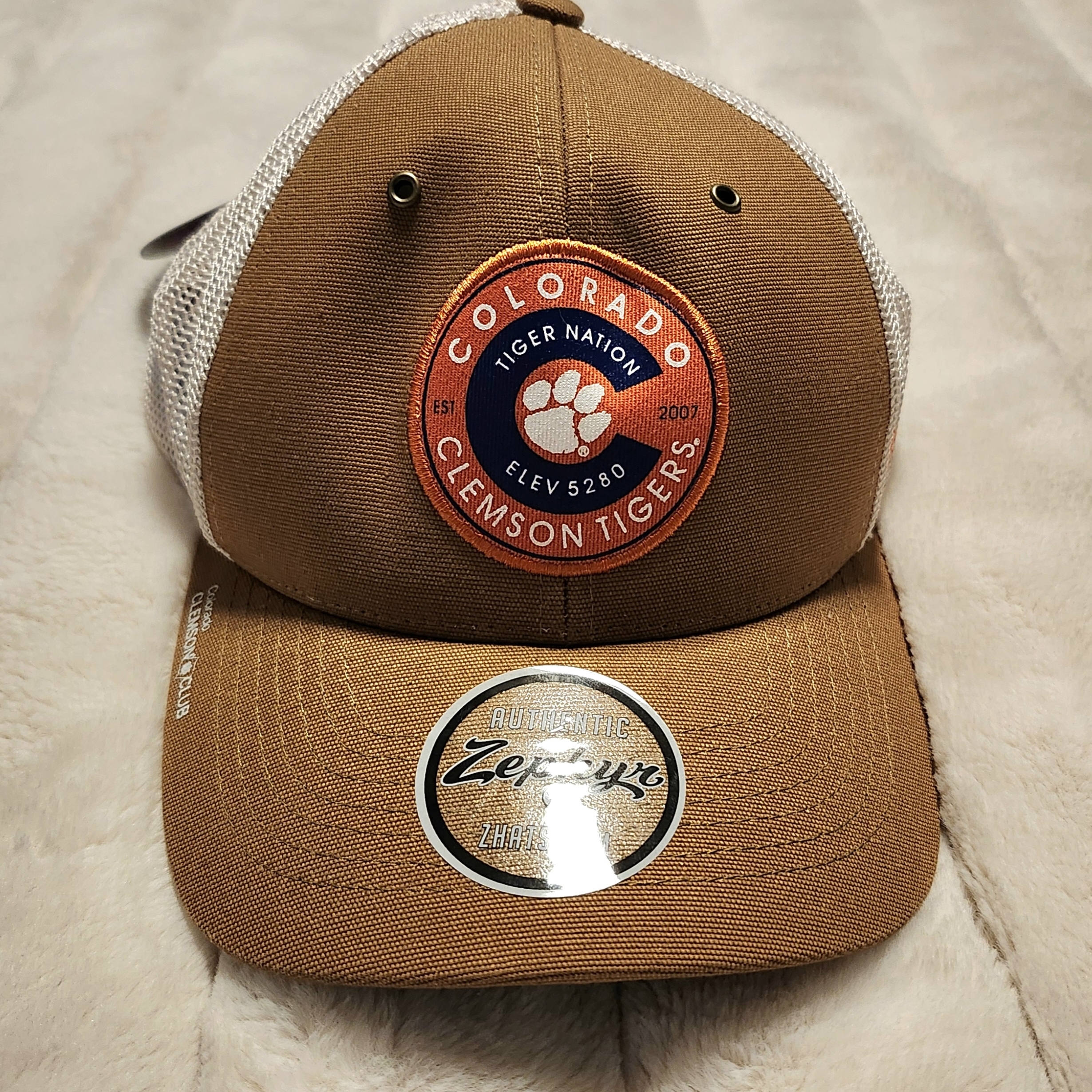 Zephyr Nwt Clemson Tiger Nation Colorado Fans Canvas & Mesh Hat